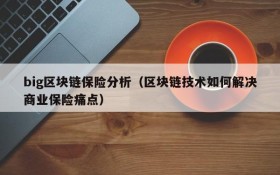 big区块链保险分析（区块链技术如何解决商业保险痛点）