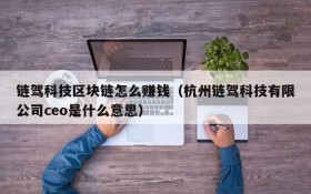 链驾科技区块链怎么赚钱（杭州链驾科技有限公司ceo是什么意思）