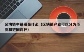 区块链中链圈是什么(区块链产业可以分为币圈和链圈两种)
