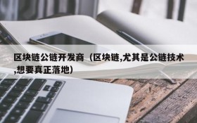 区块链公链开发商(区块链,尤其是公链技术,想要真正落地)